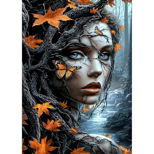 QENSPE Fantasy Diamond Painting Kit Erwachsene, Diamond Art Wald Frau, 5D Diamant Malerei DIY Gems Kreuznähte Diamants Kunst Handwerk für Haus Zimmer Wand Dekor 30x40cm QENSPE Fantasy Diamond Painting Kit Erwachsene, Diamond Art Wald Frau, 5D Diamant Malerei DIY Gems Kreuznähte Diamants Kunst Handwerk für Haus Zimmer Wand Dekor 30x40cm von QENSPE