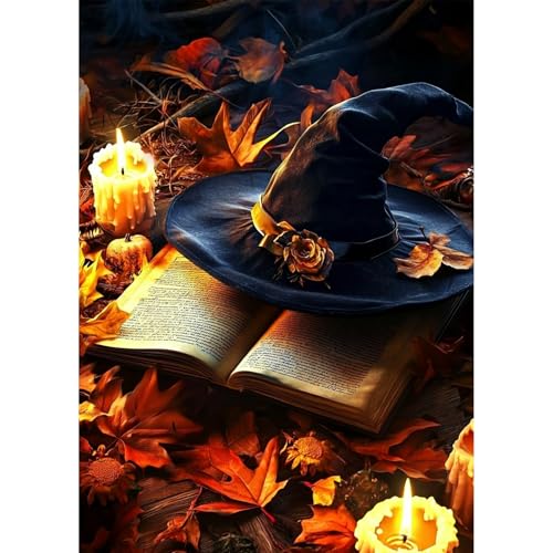 QENSPE Halloween Diamond Painting Kit Erwachsene, Diamond Art Hexenhut, 5D Diamant Malerei DIY Gems Kreuznähte Diamants Kunst Handwerk für Haus Zimmer Wand Dekor 30x40cm QENSPE Halloween Diamond Painting Kit Erwachsene, Diamond Art Hexenhut, 5D Diamant Malerei DIY Gems Kreuznähte Diamants Kunst Handwerk für Haus Zimmer Wand Dekor 30x40cm von QENSPE