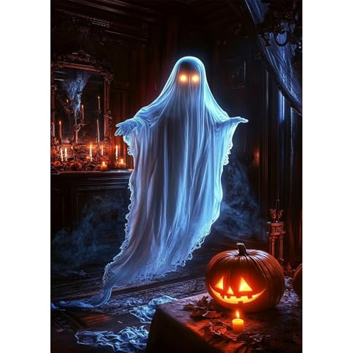 QENSPE Halloween Diamond Painting Kit Erwachsene, Diamond Art leuchtender Geist, 5D Diamant Malerei DIY Gems Kreuznähte Diamants Kunst Handwerk für Haus Zimmer Wand Dekor 30x40cm QENSPE Halloween Diamond Painting Kit Erwachsene, Diamond Art leuchtender Geist, 5D Diamant Malerei DIY Gems Kreuznähte Diamants Kunst Handwerk für Haus Zimmer Wand Dekor 30x40cm von QENSPE