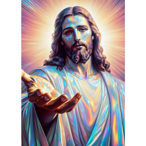 QENSPE Jesus Diamond Painting Set Erwachsene 5D Jesus Diamant Painting Bilder, Jesus Diamond Art Set DIY Full Diamant Kunst Malerei Kreuzstich Set Home Wand Dekor Geschenk 30x40cm QENSPE Jesus Diamond Painting Set Erwachsene 5D Jesus Diamant Painting Bilder, Jesus Diamond Art Set DIY Full Diamant Kunst Malerei Kreuzstich Set Home Wand Dekor Geschenk 30x40cm von QENSPE