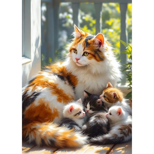 QENSPE Katzen Diamond Painting Kit Erwachsene, Diamond Art Tiere, 5D Diamant Malerei DIY Gems Kreuznähte Diamants Kunst Handwerk für Haus Zimmer Wand Dekor 30x40cm QENSPE Katzen Diamond Painting Kit Erwachsene, Diamond Art Tiere, 5D Diamant Malerei DIY Gems Kreuznähte Diamants Kunst Handwerk für Haus Zimmer Wand Dekor 30x40cm von QENSPE