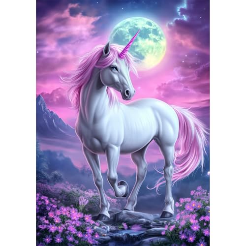 QENSPE Schönes Pferd Diamond Painting, Mond Diamonds Art Set Erwachsene, 5D Diamant Malerei DIY Diamants Kunst Handwerk für Haus Zimmer Wand Dekor 30x40cm QENSPE Schönes Pferd Diamond Painting, Mond Diamonds Art Set Erwachsene, 5D Diamant Malerei DIY Diamants Kunst Handwerk für Haus Zimmer Wand Dekor 30x40cm von QENSPE