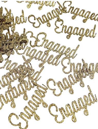 100 Stück Engaged Tischkonfetti, "We're Engaged"-Konfetti, Brautparty, Party-Dekoration für Hochzeit, Verlobung, Mottoparty, Kuchendekorationen von QENWWENG