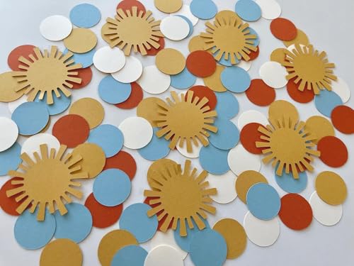 100 Stück "Here comes the son confetti - Here comes the son baby shower - muted suns confetti - sunshine baby shower - sun confetti von QENWWENG