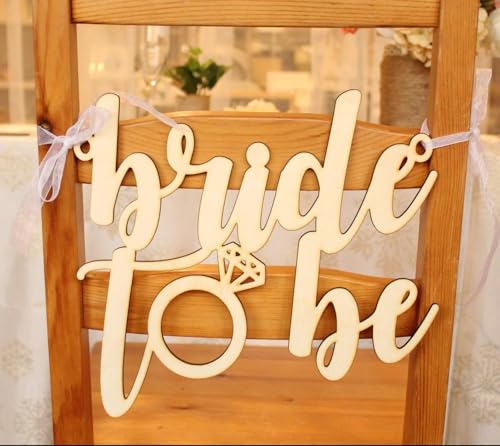 Schild mit Aufschrift "Bride to Be", Dekoration für Stuhl, Brautparty, Stuhl, Schild für Junggesellinnenabschied, Verlobung, Hochzeit, Brautparty, Partyzubehör von QENWWENG