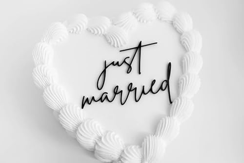 Tortenaufsatz "Just Engaged", spiegelnd, schwarz, Aufschrift "We're Engaged", Verlobungsfeier, Hochzeit, Cupcake-Dekoration, Partyzubehör von QENWWENG