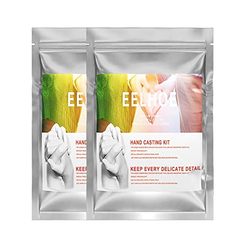QEOTOH 3D-Formguss-Set, 50 g, Klonpulver, Modellpuder, Valentinstag, Paar, Handmodell-Set, Fuß, Baby, Handabdruck, 3D QEOTOH 3D-Formguss-Set, 50 g, Klonpulver, Modellpuder, Valentinstag, Paar, Handmodell-Set, Fuß, Baby, Handabdruck, 3D von QEOTOH