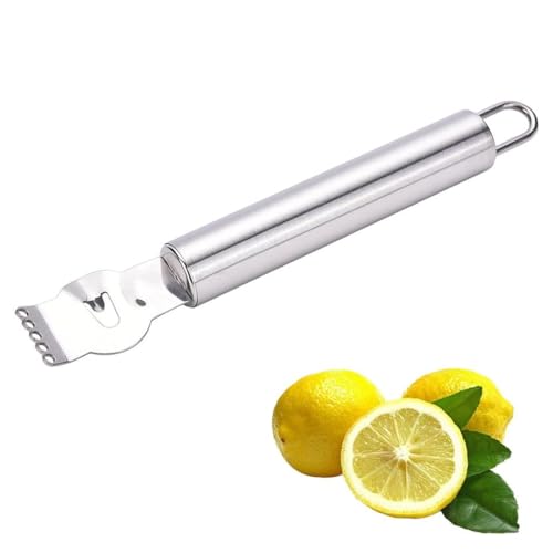 QEQSHQO 1 Stück Zitronen Schäler, Orangen-Zitrusschäler, Edelstahl, Professioneller, Zestenschneider, Reibe, Schäler, Küche, Bar, Spülmaschinenfest QEQSHQO 1 Stück Zitronen Schäler, Orangen-Zitrusschäler, Edelstahl, Professioneller, Zestenschneider, Reibe, Schäler, Küche, Bar, Spülmaschinenfest von QEQSHQO