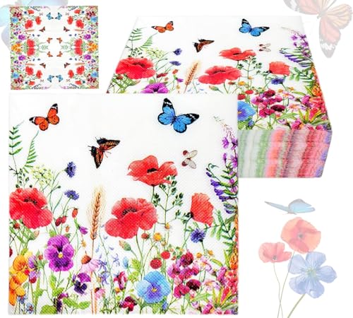 Servietten Blumen, 60 Stück Papierservietten mit Blumen Servietten Hochzeit Hochzeitsservietten Vintage Servietten Blumenmuster Servietten Rosa für Baby Shower Party Geburtstag Hochzeit 33x33cm Servietten Blumen, 60 Stück Papierservietten mit Blumen Servietten Hochzeit Hochzeitsservietten Vintage Servietten Blumenmuster Servietten Rosa für Baby Shower Party Geburtstag Hochzeit 33x33cm von QFECT