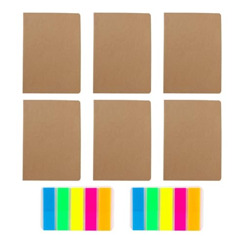 6 Stück Notizbücher Aus Kraftpapier Und 2 Sätze Indexaufkleber, Leere Notizblöcke, Büro- Und Lernwerkzeuge, Schreibwaren Für Studenten, Reisetagebuch 6 Stück Notizbücher Aus Kraftpapier Und 2 Sätze Indexaufkleber, Leere Notizblöcke, Büro- Und Lernwerkzeuge, Schreibwaren Für Studenten, Reisetagebuch von QFEHTHSK