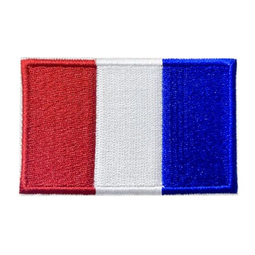 QFEHTHSK 1 Stück Französischer Flaggen-Patch, Stick-Patch, Näh-Patch, Kleidungs-Reparatur-Patch, Modischer Kreativer Patch, Kann Für Kleidung, Rucksäcke, Hüte Verwendet Werden von QFEHTHSK