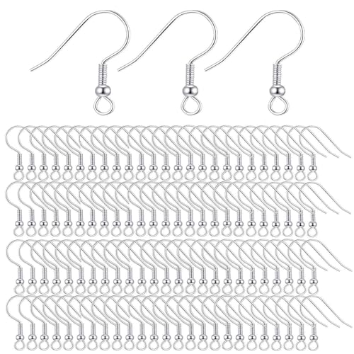 QFEHTHSK 100 Stück Ohrringhaken, Set Zur Herstellung Von Ohrringen, DIY-Schmuckzubehör, Zubehör Zur Herstellung Von Ohrringen, Zubehör Für Ohrringe Aus Metall QFEHTHSK 100 Stück Ohrringhaken, Set Zur Herstellung Von Ohrringen, DIY-Schmuckzubehör, Zubehör Zur Herstellung Von Ohrringen, Zubehör Für Ohrringe Aus Metall von QFEHTHSK