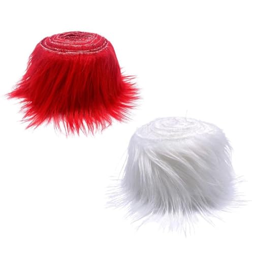 QFEHTHSK 2 Stück Kunstfell, Dekorative Plüschstreifen, Flauschiges Bastelfell, Heimdekorationspelzstoff, Geeignet Für Kleidung, Socken, Puppen, Weihnachtsbäume Und Mehr QFEHTHSK 2 Stück Kunstfell, Dekorative Plüschstreifen, Flauschiges Bastelfell, Heimdekorationspelzstoff, Geeignet Für Kleidung, Socken, Puppen, Weihnachtsbäume Und Mehr von QFEHTHSK