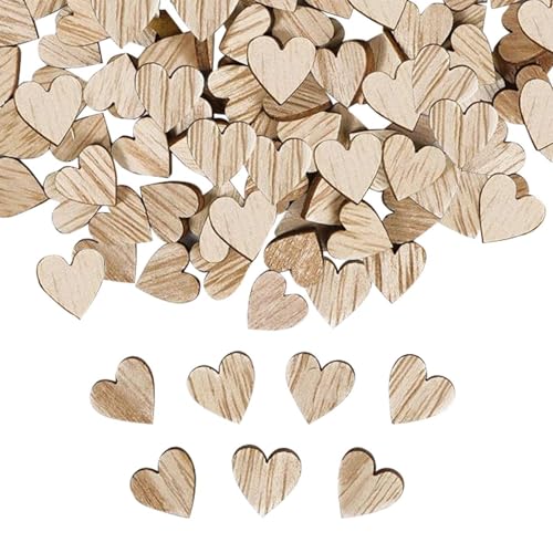 QFEHTHSK 200 Stück Holz-Herz-Deko-Scheiben, Herz-Deko-Holzscheiben, Hochzeits-Tischdekoration, Holzscheiben, Jungen- Und Mädchen-Taufdekorationen, Tauf-Konfetti QFEHTHSK 200 Stück Holz-Herz-Deko-Scheiben, Herz-Deko-Holzscheiben, Hochzeits-Tischdekoration, Holzscheiben, Jungen- Und Mädchen-Taufdekorationen, Tauf-Konfetti von QFEHTHSK