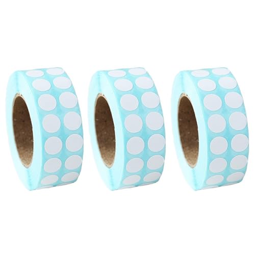QFEHTHSK 3 Rollen Runde Aufkleber, Etikettenaufkleber, Mini-Rundaufkleber, Selbstklebendes Papier, Malzubehör, Leere Aufkleber QFEHTHSK 3 Rollen Runde Aufkleber, Etikettenaufkleber, Mini-Rundaufkleber, Selbstklebendes Papier, Malzubehör, Leere Aufkleber von QFEHTHSK