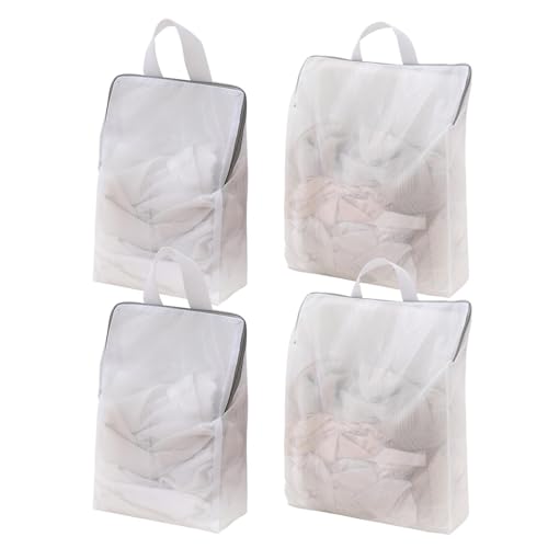 QFEHTHSK 4 Stück Wäschesack Aus Netzstoff, Wäschesack Mit Reißverschluss Und Griff, Aufbewahrungstasche Aus Netzstoff, Wäschesack Für Unterwäsche Und Socken, Zubehör Für Waschmaschinen QFEHTHSK 4 Stück Wäschesack Aus Netzstoff, Wäschesack Mit Reißverschluss Und Griff, Aufbewahrungstasche Aus Netzstoff, Wäschesack Für Unterwäsche Und Socken, Zubehör Für Waschmaschinen von QFEHTHSK