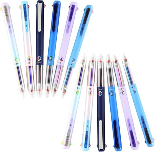 QFFYFZAL 6er-Set Mehrfarbenstifte, 3-in-1-Gelschreiber-Set mit 18 Farben, schnelltrocknende Gelschreiber, 0,5 mm Druckkugelschreiber, Mehrfarben-Kugelschreiber für Büro und Schule QFFYFZAL 6er-Set Mehrfarbenstifte, 3-in-1-Gelschreiber-Set mit 18 Farben, schnelltrocknende Gelschreiber, 0,5 mm Druckkugelschreiber, Mehrfarben-Kugelschreiber für Büro und Schule von QFFYFZAL