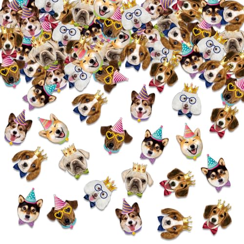 100 Stück Welpen- und Hundegesichtskonfettis, lustige Hundegeburtstagstischdekorationen für Hunde, Babypartys, Haustierpartys und Feiern 100 Stück Welpen- und Hundegesichtskonfettis, lustige Hundegeburtstagstischdekorationen für Hunde, Babypartys, Haustierpartys und Feiern von QFSH