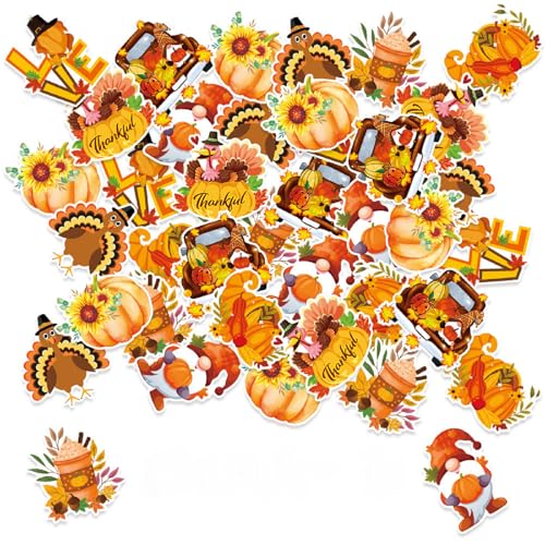 Lustiger Türkei-Kürbis-Papier-Tischkonfetti, Erntedankfest, Party, Tischdekoration für Herbst, Ernte, Festival, Feier (Türkei), 100 Stück von QFSH