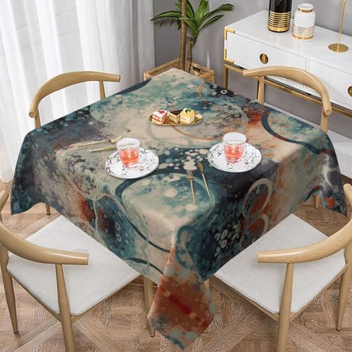 QGGHNISD Abstrakte, moderne, quadratische Tischdecke, wasserabweisend und knitterfrei, dekorative Tischdecke, geeignet für Hochzeiten im Innen- und Außenbereich, Hochzeiten, Partys, Picknicks QGGHNISD Abstrakte, moderne, quadratische Tischdecke, wasserabweisend und knitterfrei, dekorative Tischdecke, geeignet für Hochzeiten im Innen- und Außenbereich, Hochzeiten, Partys, Picknicks von QGGHNISD