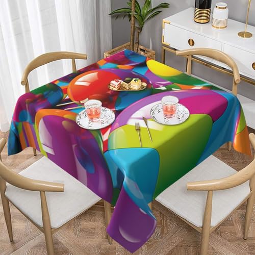 QGGHNISD Bunte quadratische Tischdecke, wasserabweisend und knitterfrei, dekorative Tischdecke, geeignet für Hochzeiten im Innen- und Außenbereich, Hochzeiten, Partys, Picknicks, Dekorationen im QGGHNISD Bunte quadratische Tischdecke, wasserabweisend und knitterfrei, dekorative Tischdecke, geeignet für Hochzeiten im Innen- und Außenbereich, Hochzeiten, Partys, Picknicks, Dekorationen im von QGGHNISD