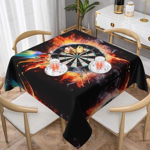 QGGHNISD Quadratische Dartscheiben-Tischdecke, wasserabweisend und knitterfrei, dekorative Tischdecke, geeignet für Hochzeiten im Innen- und Außenbereich, Hochzeiten, Partys, Picknicks, Dekorationen QGGHNISD Quadratische Dartscheiben-Tischdecke, wasserabweisend und knitterfrei, dekorative Tischdecke, geeignet für Hochzeiten im Innen- und Außenbereich, Hochzeiten, Partys, Picknicks, Dekorationen von QGGHNISD