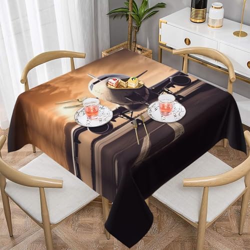 QGGHNISD Quadratische Flugzeug-Tischdecke, wasserabweisend und knitterfrei, dekorative Tischdecke, geeignet für Hochzeiten im Innen- und Außenbereich, Hochzeiten, Partys, Picknicks, Dekorationen im QGGHNISD Quadratische Flugzeug-Tischdecke, wasserabweisend und knitterfrei, dekorative Tischdecke, geeignet für Hochzeiten im Innen- und Außenbereich, Hochzeiten, Partys, Picknicks, Dekorationen im von QGGHNISD