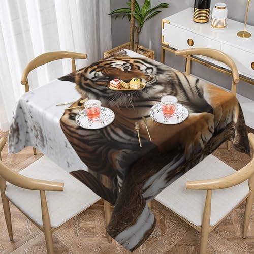 QGGHNISD Quadratische Tischdecke, Motiv: Big Tiger, wasserabweisend und knitterfrei, dekorative Tischdecke, geeignet für Hochzeiten im Innen- und Außenbereich, Hochzeiten, Partys, Picknicks QGGHNISD Quadratische Tischdecke, Motiv: Big Tiger, wasserabweisend und knitterfrei, dekorative Tischdecke, geeignet für Hochzeiten im Innen- und Außenbereich, Hochzeiten, Partys, Picknicks von QGGHNISD