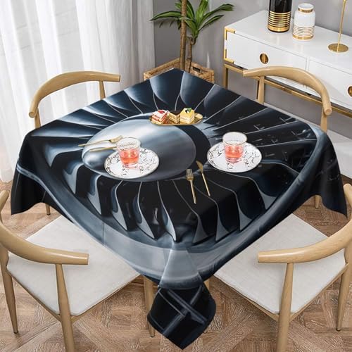 QGGHNISD Quadratische Tischdecke mit Jet-Motor, wasserabweisend und knitterfrei, dekorative Tischdecke, geeignet für Hochzeiten im Innen- und Außenbereich, Hochzeiten, Partys, Picknicks, Dekorationen QGGHNISD Quadratische Tischdecke mit Jet-Motor, wasserabweisend und knitterfrei, dekorative Tischdecke, geeignet für Hochzeiten im Innen- und Außenbereich, Hochzeiten, Partys, Picknicks, Dekorationen von QGGHNISD