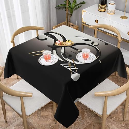 QGGHNISD Quadratische Tischdecke mit Musiksymbol, wasserabweisend und knitterfrei, dekorative Tischdecke, geeignet für Hochzeiten im Innen- und Außenbereich, Hochzeiten, Partys, Picknicks QGGHNISD Quadratische Tischdecke mit Musiksymbol, wasserabweisend und knitterfrei, dekorative Tischdecke, geeignet für Hochzeiten im Innen- und Außenbereich, Hochzeiten, Partys, Picknicks von QGGHNISD