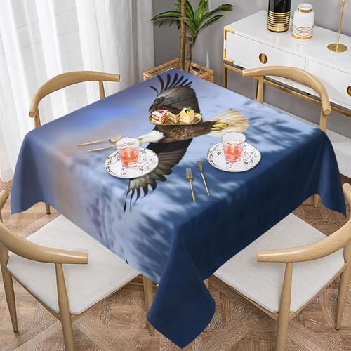 QGGHNISD Quadratische Tischdecke mit Weißkopfseeadler, wasserabweisend und knitterfrei, dekorative Tischdecke, geeignet für Hochzeiten im Innen- und Außenbereich, Hochzeiten, Partys, Picknicks QGGHNISD Quadratische Tischdecke mit Weißkopfseeadler, wasserabweisend und knitterfrei, dekorative Tischdecke, geeignet für Hochzeiten im Innen- und Außenbereich, Hochzeiten, Partys, Picknicks von QGGHNISD