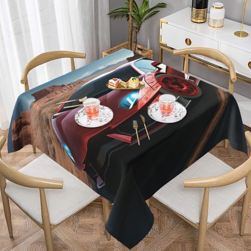 QGGHNISD Quadratische Tischdecke mit rotem Rennauto, wasserabweisend und knitterfrei, dekorative Tischdecke, geeignet für Hochzeiten im Innen- und Außenbereich, Hochzeiten, Partys, Picknicks QGGHNISD Quadratische Tischdecke mit rotem Rennauto, wasserabweisend und knitterfrei, dekorative Tischdecke, geeignet für Hochzeiten im Innen- und Außenbereich, Hochzeiten, Partys, Picknicks von QGGHNISD