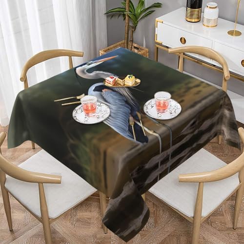 QGGHNISD Reiher-Tischdecke, wasserabweisend und knitterfrei, dekorative Tischdecke, geeignet für Hochzeiten im Innen- und Außenbereich, Hochzeiten, Partys, Picknicks, Dekorationen im Bauernhaus-Stil QGGHNISD Reiher-Tischdecke, wasserabweisend und knitterfrei, dekorative Tischdecke, geeignet für Hochzeiten im Innen- und Außenbereich, Hochzeiten, Partys, Picknicks, Dekorationen im Bauernhaus-Stil von QGGHNISD