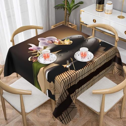 QGGHNISD Zen Stone Quadratische Tischdecke, wasserabweisend und knitterfrei, dekorative Tischdecke, geeignet für Hochzeiten im Innen- und Außenbereich, Hochzeiten, Partys, Picknicks, Dekorationen im QGGHNISD Zen Stone Quadratische Tischdecke, wasserabweisend und knitterfrei, dekorative Tischdecke, geeignet für Hochzeiten im Innen- und Außenbereich, Hochzeiten, Partys, Picknicks, Dekorationen im von QGGHNISD