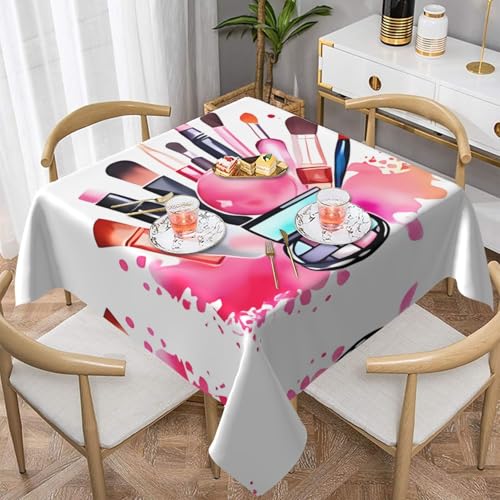 Quadratische Aquarell-Kosmetiktischdecke, wasserabweisend und knitterfrei, dekorative Tischdecke, geeignet für Hochzeiten im Innen- und Außenbereich, Hochzeiten, Partys, Picknicks, Dekorationen im Quadratische Aquarell-Kosmetiktischdecke, wasserabweisend und knitterfrei, dekorative Tischdecke, geeignet für Hochzeiten im Innen- und Außenbereich, Hochzeiten, Partys, Picknicks, Dekorationen im von QGGHNISD