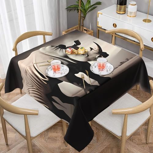 Quadratische Tischdecke mit Südafrika-Tiermotiv, wasserabweisend und knitterfrei, dekorative Tischdecke, geeignet für Hochzeiten im Innen- und Außenbereich, Hochzeiten, Partys, Picknicks, Dekorationen Quadratische Tischdecke mit Südafrika-Tiermotiv, wasserabweisend und knitterfrei, dekorative Tischdecke, geeignet für Hochzeiten im Innen- und Außenbereich, Hochzeiten, Partys, Picknicks, Dekorationen von QGGHNISD