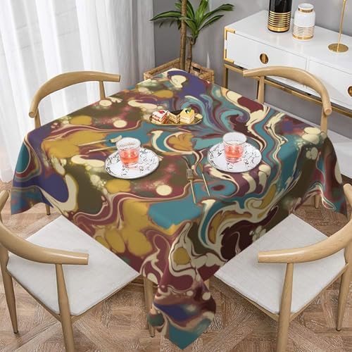 Romano Art_79253158 Quadratische Tischdecke, wasserabweisend und knitterfrei, dekorative Tischdecke, geeignet für Hochzeiten im Innen- und Außenbereich, Hochzeiten, Partys, Picknicks, Dekorationen im Romano Art_79253158 Quadratische Tischdecke, wasserabweisend und knitterfrei, dekorative Tischdecke, geeignet für Hochzeiten im Innen- und Außenbereich, Hochzeiten, Partys, Picknicks, Dekorationen im von QGGHNISD