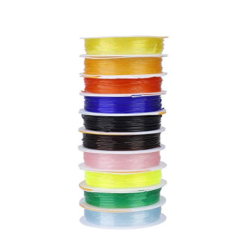 Elastisch Schnüre 0.8mm Mehrfarbig Faden für Schmuckherstellung Armbänder Basteln 10m 10 Stück Elastisch Schnüre 0.8mm Mehrfarbig Faden für Schmuckherstellung Armbänder Basteln 10m 10 Stück von QH-Shop