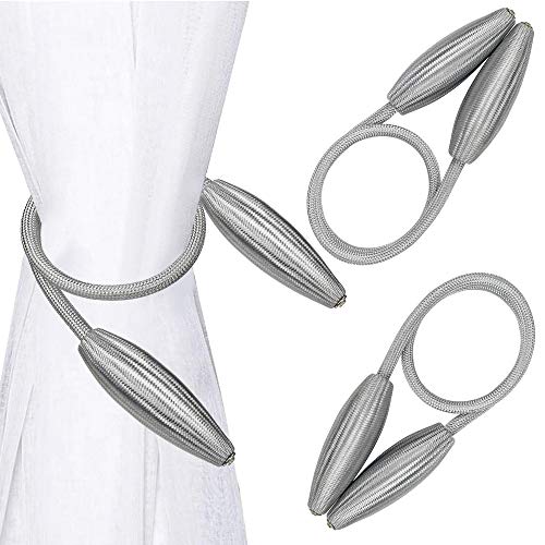 QH-Shop Vorhang Raffhalter 2 Stücke Vorhang Halter Gardinenhalte für Home Office Hotel Haus Dekoration Hellgrau QH-Shop Vorhang Raffhalter 2 Stücke Vorhang Halter Gardinenhalte für Home Office Hotel Haus Dekoration Hellgrau von QH-Shop