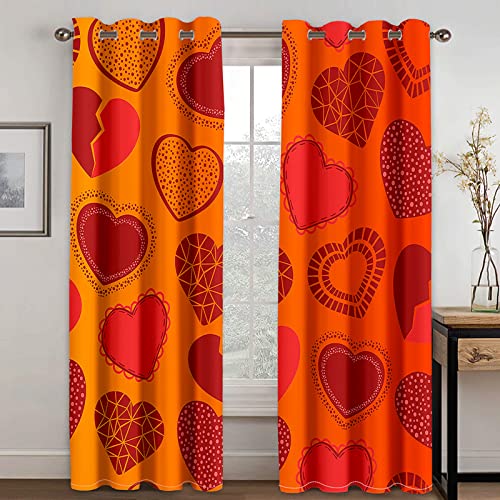 Gardinen Rot Orange Muster Vorhänge Verdunklungsvorhänge Vorhang Blickdicht Gardinen Wohnzimmer Curtains Thermovorhang Schallschutz Vorhang Gardinen mit ösen 2 Tabletten 75 x 166 cm Gardinen Rot Orange Muster Vorhänge Verdunklungsvorhänge Vorhang Blickdicht Gardinen Wohnzimmer Curtains Thermovorhang Schallschutz Vorhang Gardinen mit ösen 2 Tabletten 75 x 166 cm von QHDXL