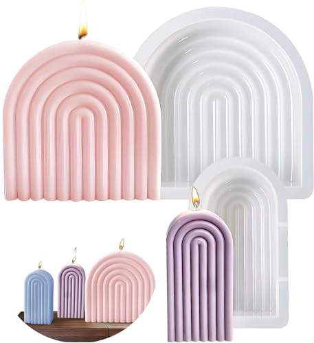 QHFlashbuy Kerzenformen N-förmiger,Silikonform Kerzenhalter,2 Stück Regenbogenbrücken Kerzenformen 3D Silikon Gießform kerzenhalter für Beton Kerzenständer Tablett Dekoration QHFlashbuy Kerzenformen N-förmiger,Silikonform Kerzenhalter,2 Stück Regenbogenbrücken Kerzenformen 3D Silikon Gießform kerzenhalter für Beton Kerzenständer Tablett Dekoration von QHFlashbuy
