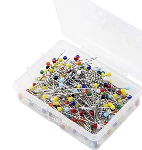 QHFlashbuy Stecknadeln mit Kopf 300 Stück Stecknadeln Bunte Glaskopfnadeln,Edelstahl Glaskopfnadeln für Stoff,Blumensträuße Nähen Schneidern Näharbeiten 38 mm QHFlashbuy Stecknadeln mit Kopf 300 Stück Stecknadeln Bunte Glaskopfnadeln,Edelstahl Glaskopfnadeln für Stoff,Blumensträuße Nähen Schneidern Näharbeiten 38 mm von QHFlashbuy