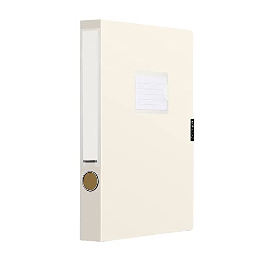 -QHL Ordner DIN A4 Rückenbreite PVC Aktenordner Beige Ringbuch Büroordner Dokumenten-Mappen, Q3SR4, 320x238x55mm von QHL