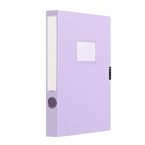 Amazon Marke -QHL Ordner DIN A4 5.5 cm Violett Ringbuch PVC Aktenordner Rückenbreite Büroordner Dokumenten-Mappen von QHL