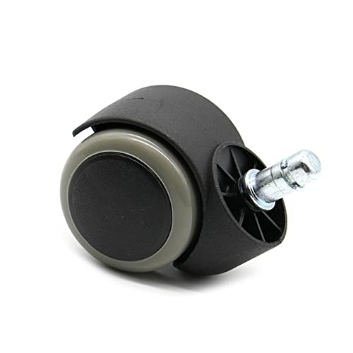 QHLMLL 5 Stück Universal-Leiserollen, 50 kg, Räder, 5,1 cm, Ersatz-Stuhl-Lenkrollen, 360-Grad-Räder, Möbelbeschläge (Farbe: Grau, Größe: 5,1 cm) von QHLMLL