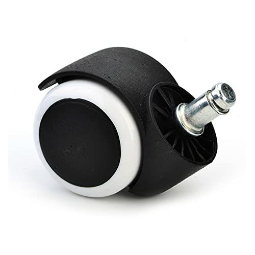 QHLMLL Stück Universal-Leiserollen, 50 kg, Räder, 5,1 cm, Ersatz-Stuhl-Lenkrollen, 360-Grad-Räder, Möbelbeschläge (Farbe: Weiß, Größe: 5,1 cm) von QHLMLL