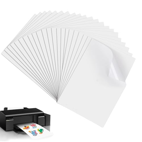 20 Blatt Sticker papier zum Bedrucken,A4 Inkjet-Vinyl-Aufkleber,Stickerpapier Zum Selbst Drucken a4, PREMIUM Vinyl Aufkleberfolie klar Selbstklebend, für Laserdrucker & Tintenstrahldrucker 20 Blatt Sticker papier zum Bedrucken,A4 Inkjet-Vinyl-Aufkleber,Stickerpapier Zum Selbst Drucken a4, PREMIUM Vinyl Aufkleberfolie klar Selbstklebend, für Laserdrucker & Tintenstrahldrucker von QHSXMQ