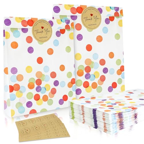 50 Stück Geschenktüten Kindergeburtstag, Mitgebsel Tüten mit 50 Aufkleber, Tüten kindergeburtstag, Geschenktüten Klein, Papiertüten Kindergeburtstag für Mitgebsel Kindergeburtstag, Hochzeit, Party 50 Stück Geschenktüten Kindergeburtstag, Mitgebsel Tüten mit 50 Aufkleber, Tüten kindergeburtstag, Geschenktüten Klein, Papiertüten Kindergeburtstag für Mitgebsel Kindergeburtstag, Hochzeit, Party von QHSXMQ