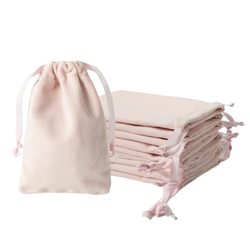 QIANF 12 x hellrosa Samtbeutel mit Kordelzug, 10,2 x 15,2 cm, kleine Geschenktüten aus Samtstoff, Schmuckbeutel zur Aufbewahrung, Hochzeit, Party, Gastgeschenk, Weihnachten QIANF 12 x hellrosa Samtbeutel mit Kordelzug, 10,2 x 15,2 cm, kleine Geschenktüten aus Samtstoff, Schmuckbeutel zur Aufbewahrung, Hochzeit, Party, Gastgeschenk, Weihnachten von QIANF