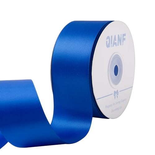 QIANF Elektrisches blaues Band, doppelseitiges Satinband für Geschenkverpackungen, Haarschleifen, Stuhlschärpe, Valentinstag, Hochzeit, Geburtstag, Party, Einladung, Dekorationen, Blumenhandwerk QIANF Elektrisches blaues Band, doppelseitiges Satinband für Geschenkverpackungen, Haarschleifen, Stuhlschärpe, Valentinstag, Hochzeit, Geburtstag, Party, Einladung, Dekorationen, Blumenhandwerk von QIANF